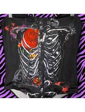 Too Fast Rat Baby ribcage skeleton swimsuit